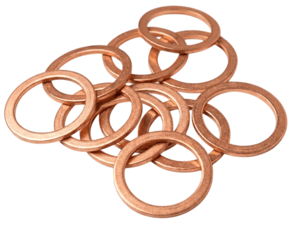 Кольцо медное под форсунку ММ 6х10х1 мм DIN 7603 фото