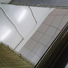 Лист нержавеющий BA+LPE зеркальный с защитной пленкой под лазер х/к фото