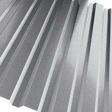 Профнастил стальной стеновой односторонний плоский гладкий мышино-серый фото