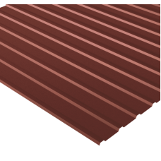 Профнастил стальной стеновой односторонний волна гладкий оксид красный фото