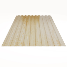 Профнастил стальной стеновой односторонний волна гладкий светлое дерево фото