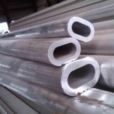 Труба алюминиевая плоскоовальная гладкая фото